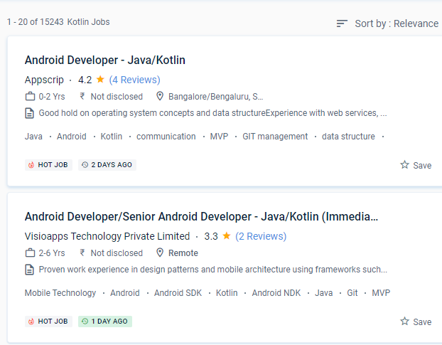 Android internship jobs in Mangaluru