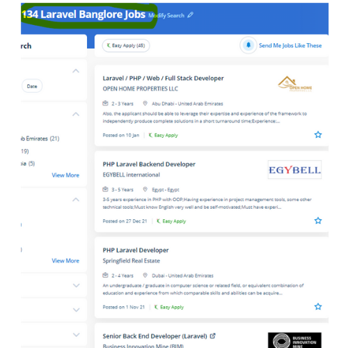 Laravel internship jobs in Mangaluru